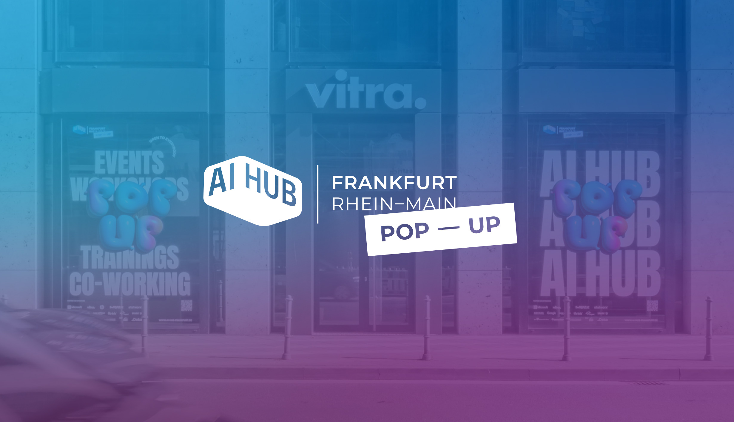 AI HUB Frankfurt POP-UP, AI HUB FFM, Brand Design, Brand Identity, Corporate Design, Corporate Design Agentur, Designagentur Frankfurt, Grafikdesign, Logodesign, Branding, Webdesign